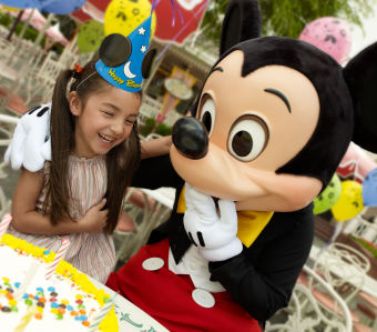 Mickey and birthday girl