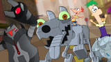 Defend the city from Dr. Doof's robots.